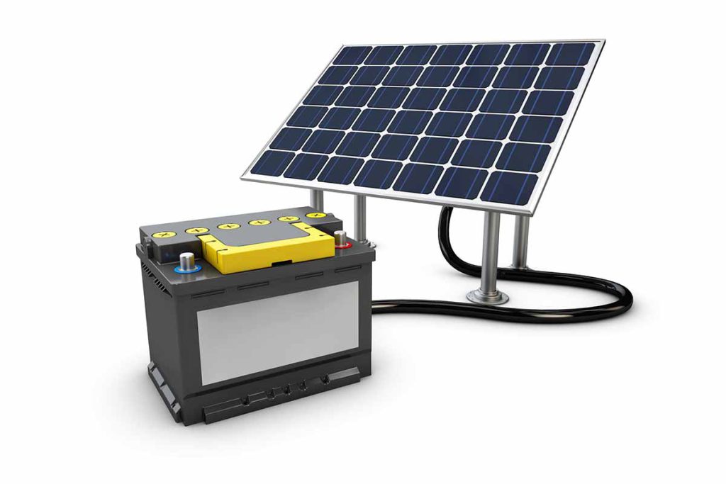 پنل خورشیدی به همراه باتری خورشیدی